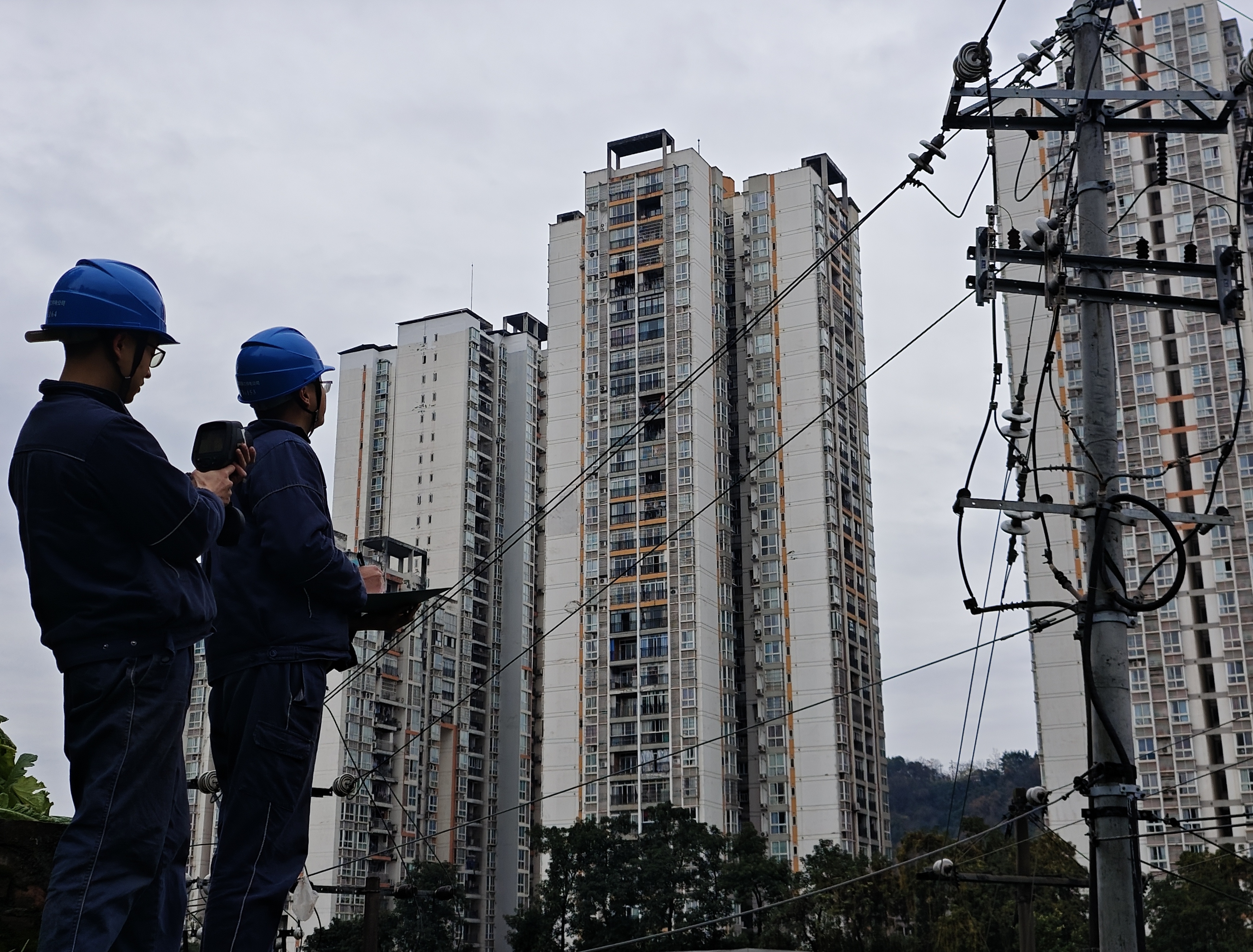 2025.1.9國網綦江供電公司員工對10kV天大線開展春節前保電特巡（攝 楊瀧）.jpg